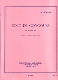 Rabaud Solo De Concours Op10 Clarinet & Piano Sheet Music Songbook