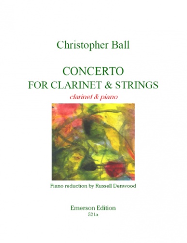 Ball Clarinet Concerto Clarinet & Piano Sheet Music Songbook