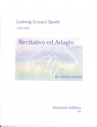 Spohr Recitativo Ed Adagio Clarinet & Piano Sheet Music Songbook