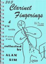 303 Clarinet Fingerings & 276 Trills Sim Sheet Music Songbook