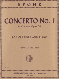 Spohr Concerto No 1 Op26 Cmin Clarinet/piano Sheet Music Songbook