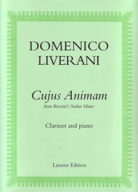 Liverani Cujus Animam Clarinet And Piano Sheet Music Songbook