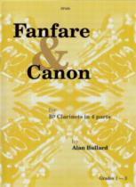 Bullard Fanfare & Canon Bb Clarinets In 4 Parts Sheet Music Songbook