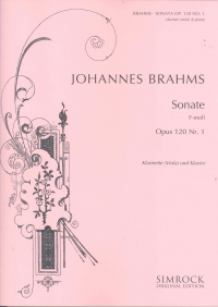 Brahms Sonata Fmin Op120/1 For Clarinet Or Viola Sheet Music Songbook