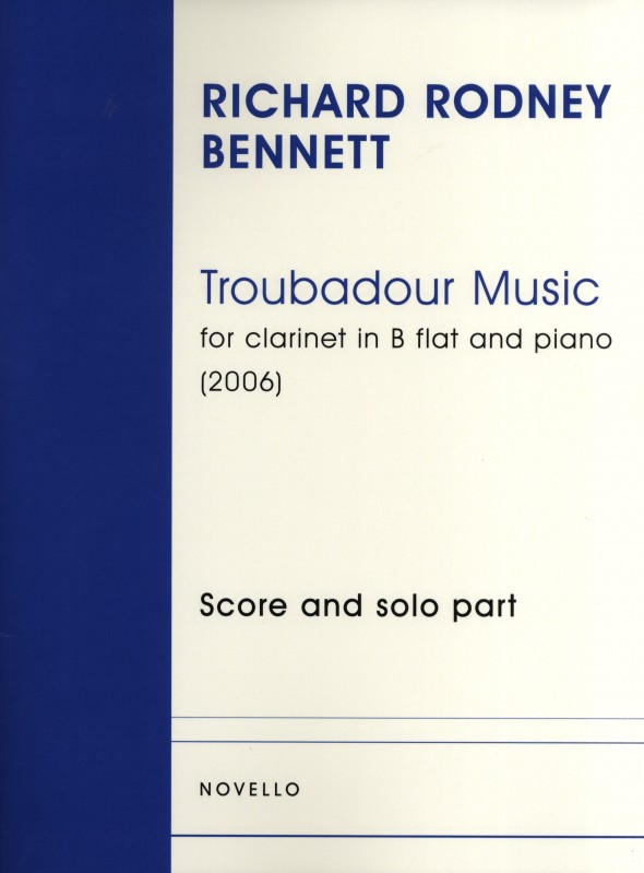 Bennett Troubadour Music Clarinet & Piano Sheet Music Songbook