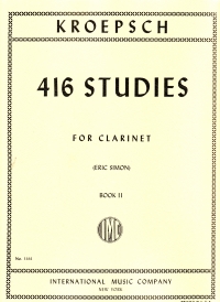 Kroepsch 416 Studies Volume 2 Clarinet Sheet Music Songbook