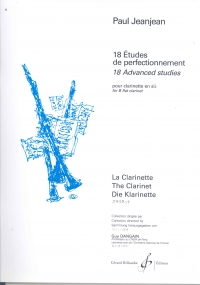 Jeanjean 18 Etudes De Perfectionnement Clarinet Sheet Music Songbook