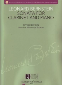Bernstein Sonata Clarinet & Piano + Cd Sheet Music Songbook