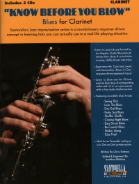 Know Before You Blow Blues For Clarinet + Cd Sheet Music Songbook