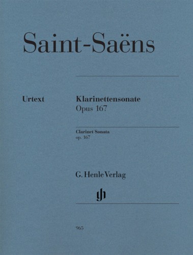 Saint-saens Clarinet Sonata Op167 Clarinet & Piano Sheet Music Songbook