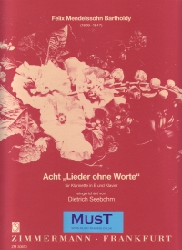 Mendelssohn Lieder Ohne Worte Clarinet & Piano Sheet Music Songbook