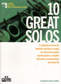 10 Great Solos Clarinet Griffiths Book & Cd Sheet Music Songbook
