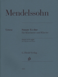 Mendelssohn Sonata Eb Clarinet & Piano Sheet Music Songbook