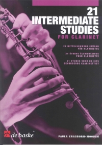 21 Intermediate Studies Clarinet Crasborn-mooren Sheet Music Songbook