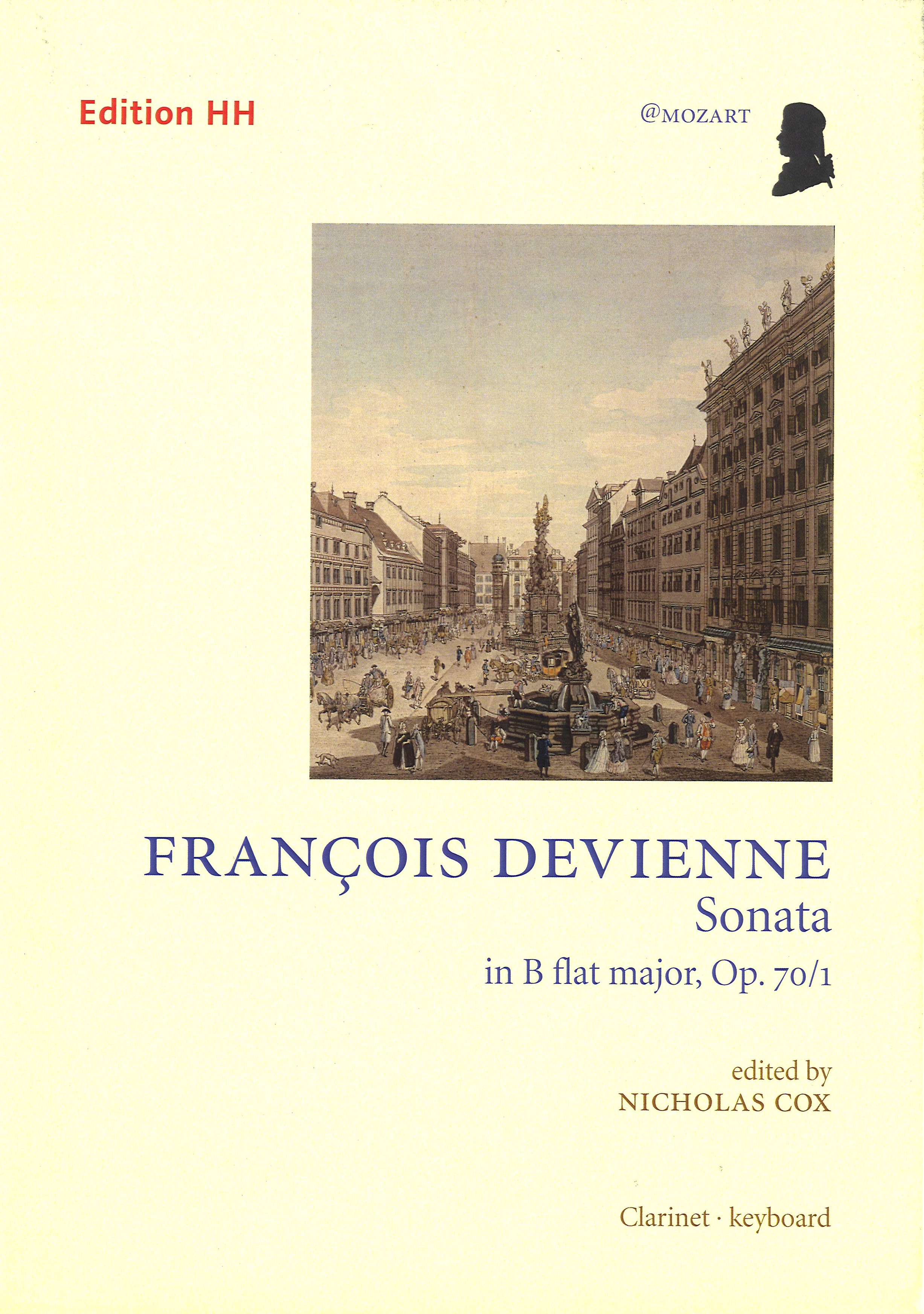 Devienne Sonata Bb Op70 No 1 Clarinet & Piano Sheet Music Songbook