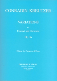 Kreutzer Variations Op36 Clarinet & Piano Sheet Music Songbook