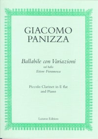 Panizza Ballabile Con Variazioni Clarinet & Piano Sheet Music Songbook