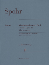 Spohr Clarinet Concerto No 1 Op26 Cmin Reduction Sheet Music Songbook