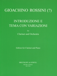 Rossini Introduzione E Tema Con Variazioni Cl & Pf Sheet Music Songbook