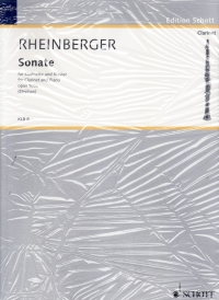 Rheinberger Sonata Op 105a Clarinet & Piano Sheet Music Songbook