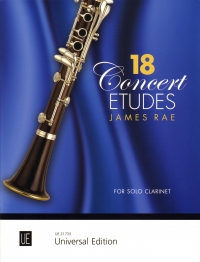 18 Concert Etudes Rae Solo Clarinet Sheet Music Songbook