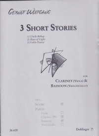 Gernot 3 Short Stories Clarinet & Bassoon Sheet Music Songbook