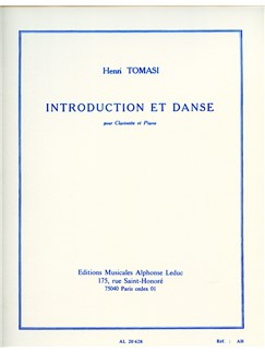 Tomasi Introduction Et Danse Clarinet & Piano Sheet Music Songbook