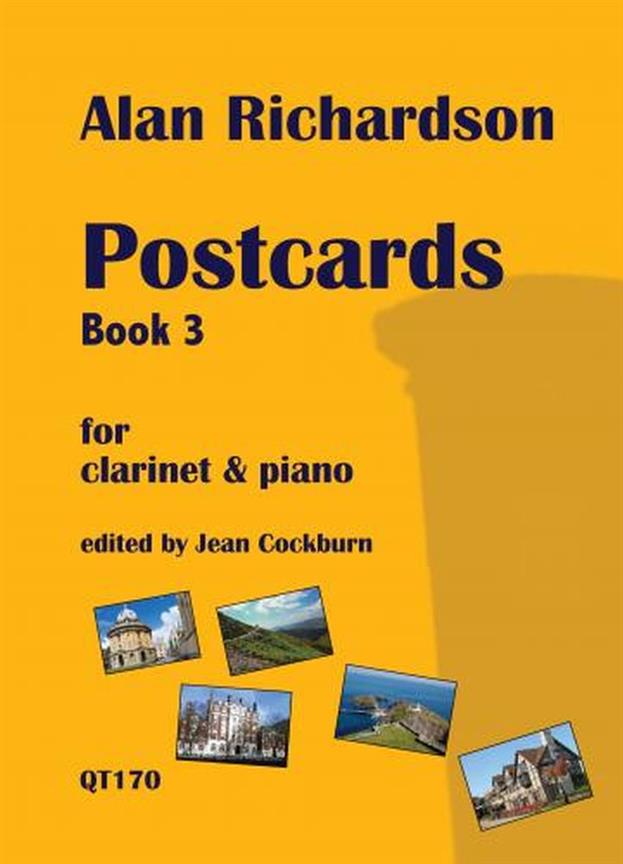 Richardson Postcards Book 3 Clarinet & Piano Sheet Music Songbook