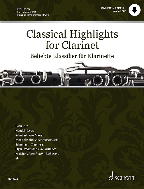 Classical Highlights For Clarinet Book + Online Sheet Music Songbook