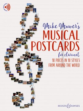 Musical Postcards Mower Clarinet + Online Sheet Music Songbook