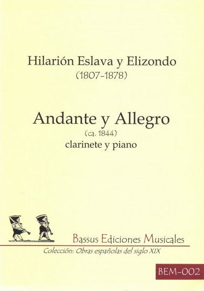 Elizondo Andante Y Allegro Clarinet & Piano Sheet Music Songbook