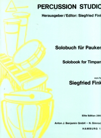 Solobook For Timpani Vol 1 Arr Fink Sheet Music Songbook