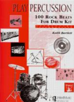 Play Percussion 100 Rock Beats Drum Kit Book Cd Sheet Music Songbook