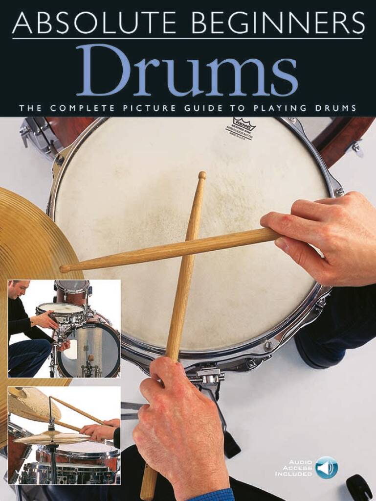 Absolute Beginners Drums Picture Guide + Audio Sheet Music Songbook