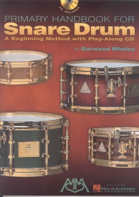 Primary Handbook For Snare Drum Whaley Book Cd Sheet Music Songbook
