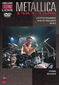 Metallica Legendary Licks Drums 1983-1988 Dvd Sheet Music Songbook