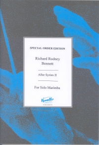 Bennett After Syrinx Ii Solo Marimba Sheet Music Songbook