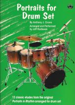 Portraits For Drum Set Cirone/redlawsk Book & Cd Sheet Music Songbook