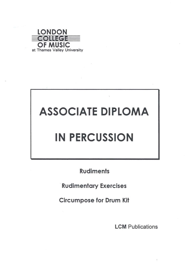 LCM           Associate            Diploma            In            Percussion                  ALCM(TD)     Sheet Music Songbook