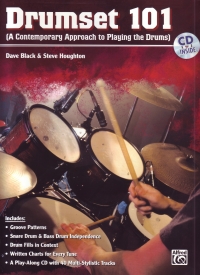 Drumset 101 Black/houghton Book & Cd Sheet Music Songbook