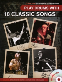 Play Drums With 18 Classic Songs Book & Cd Sheet Music Songbook