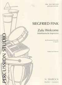 Fink Zulu Welcome Percussion Sextet Score & Parts Sheet Music Songbook