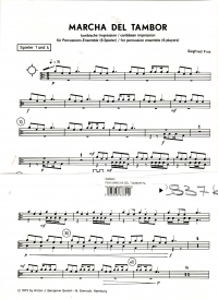 Fink Marcha Del Tambor Percussion Sextet Parts Sheet Music Songbook