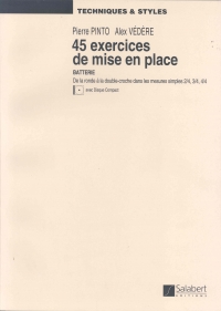 Pinto 45 Exercices De Mise En Place Pour Batterie Sheet Music Songbook