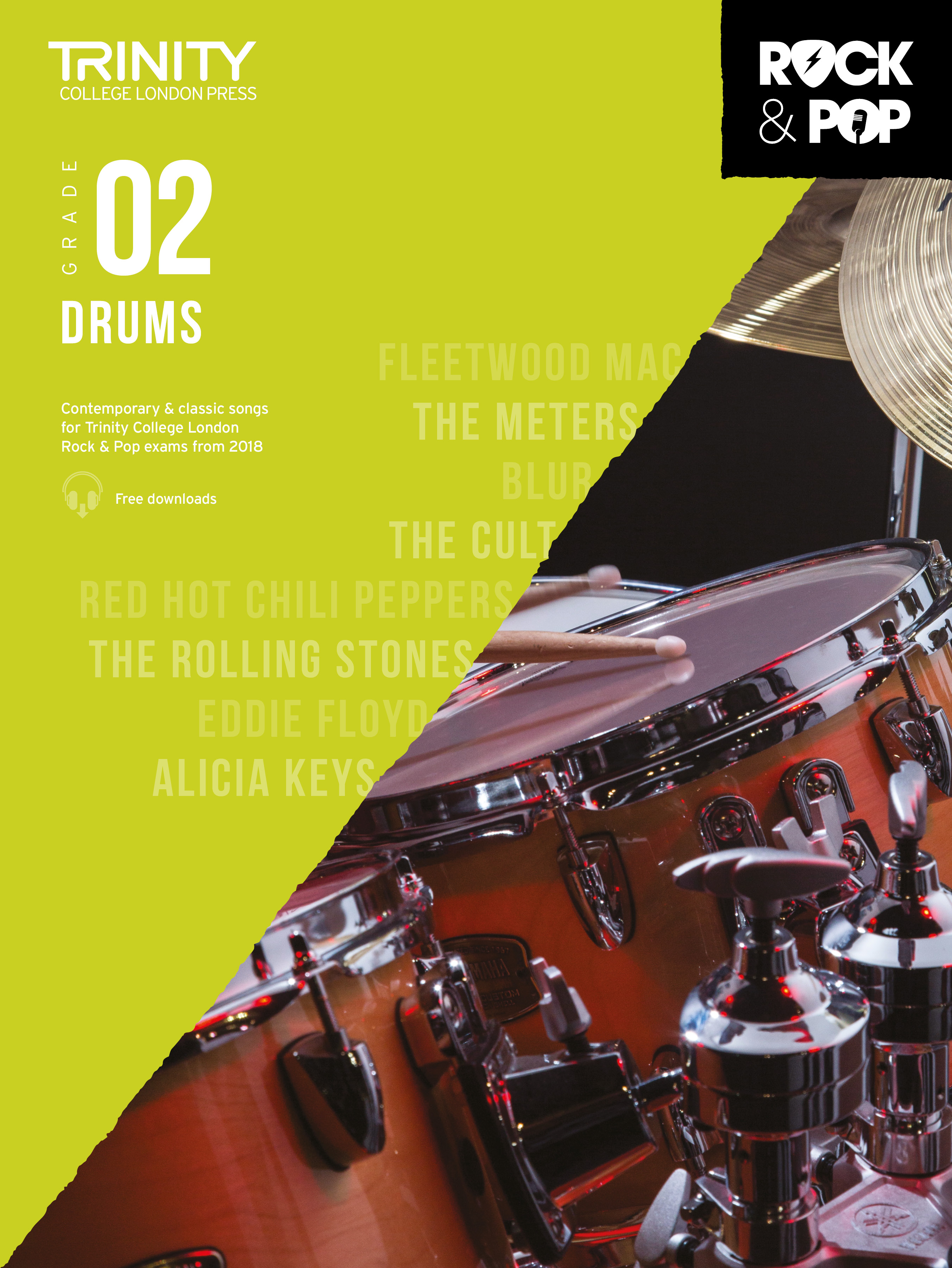 Trinity Rock & Pop 2018 Drums Grade 2 Sheet Music Songbook