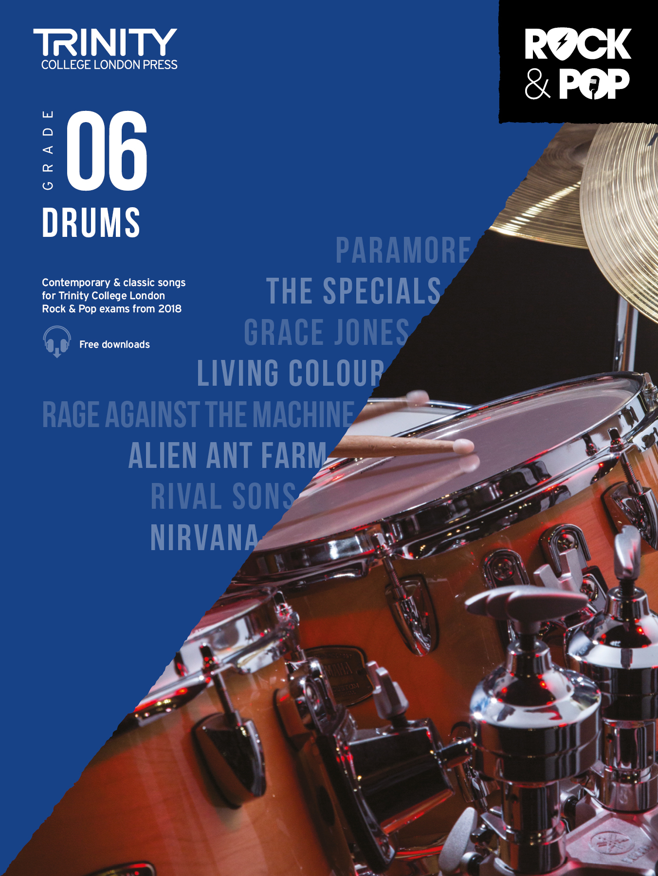 Trinity Rock & Pop 2018 Drums Grade 6 Sheet Music Songbook