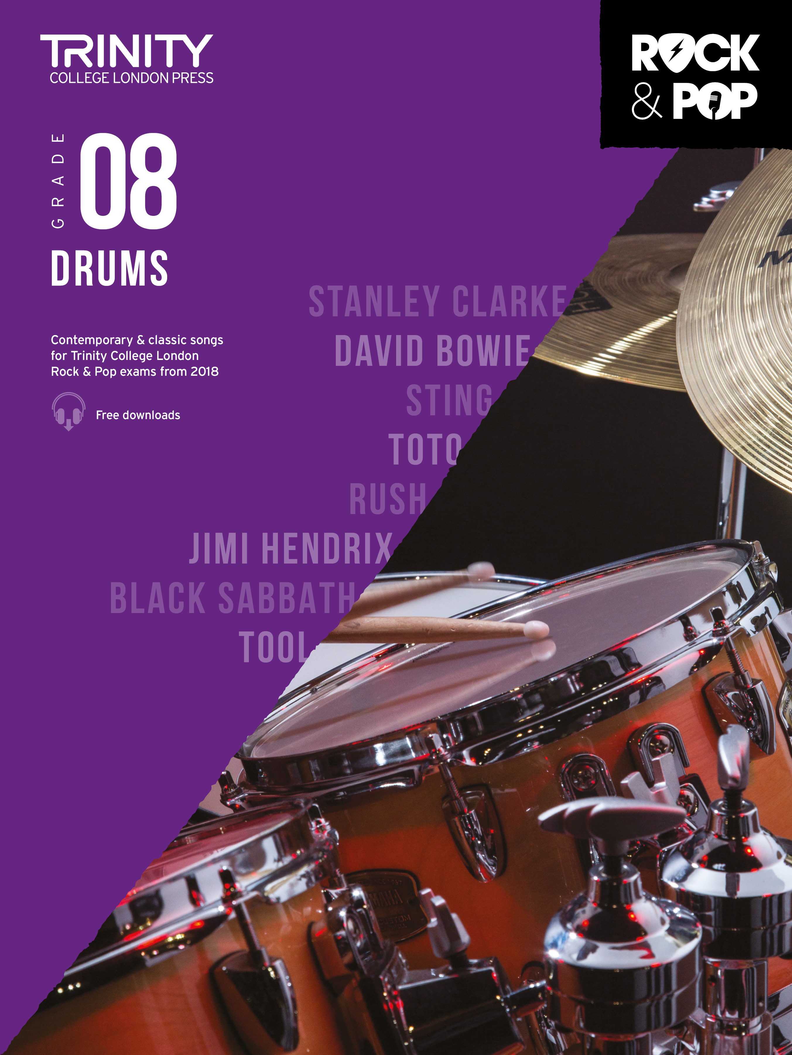 Trinity Rock & Pop 2018 Drums Grade 8 Sheet Music Songbook