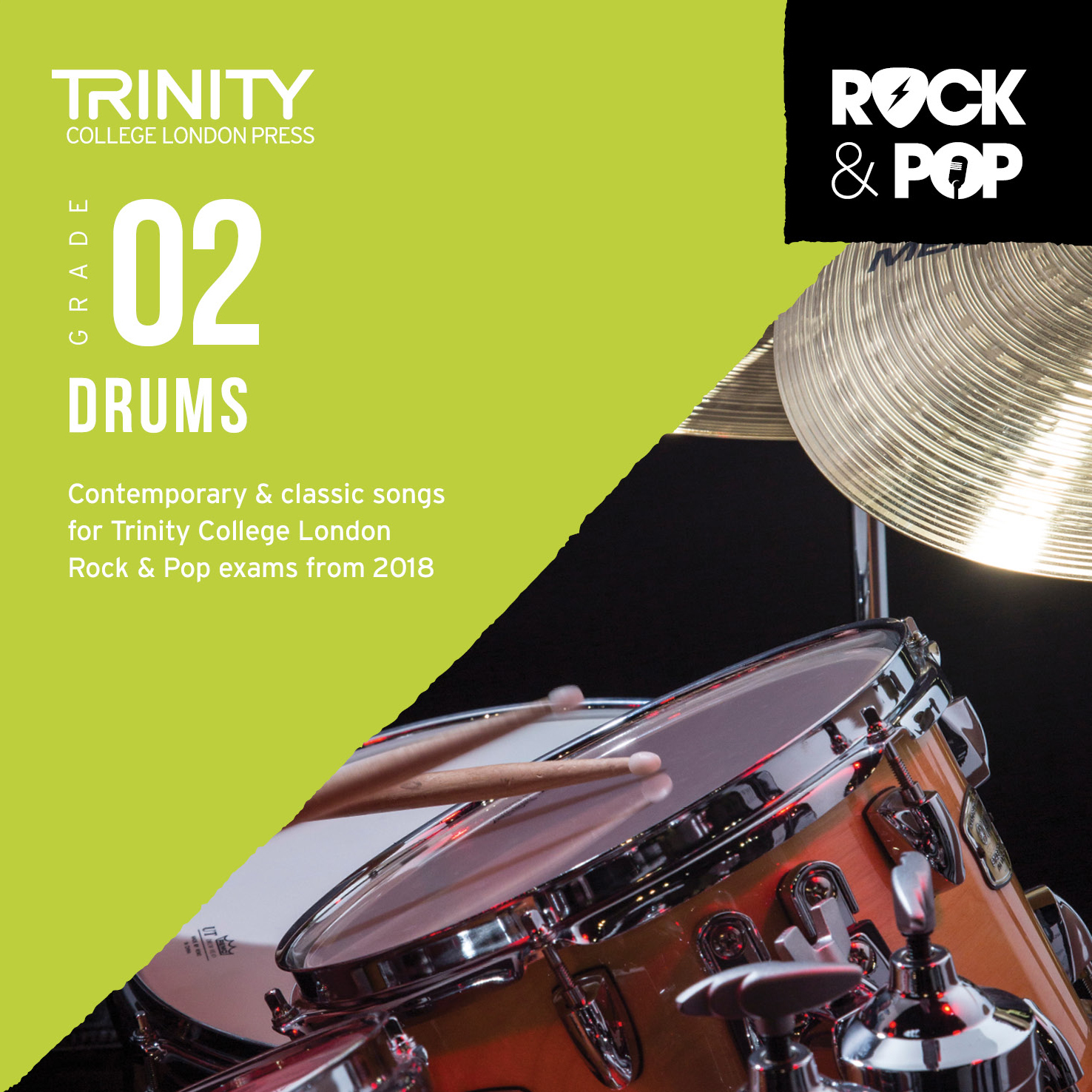 Trinity Rock & Pop 2018 Drums Grade 2 Cd Sheet Music Songbook