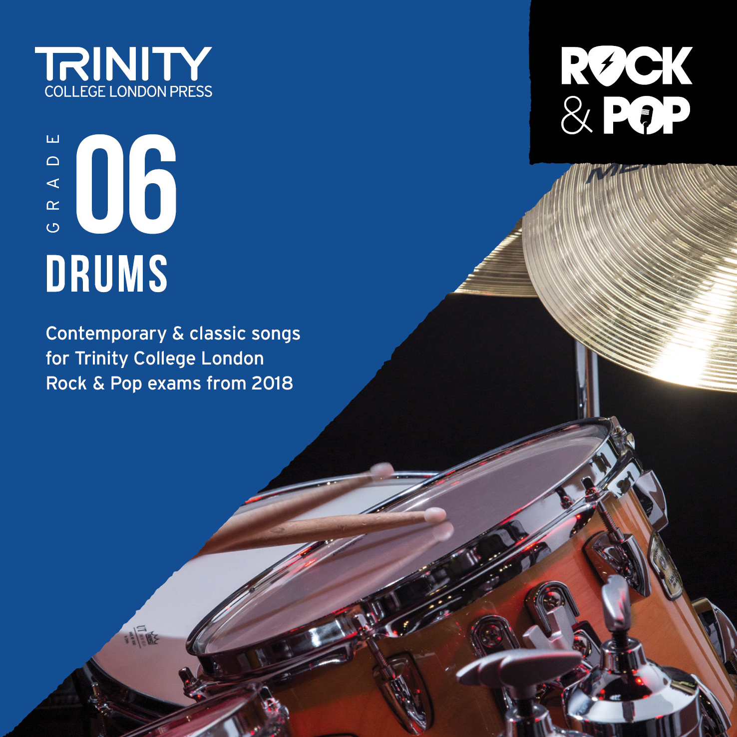 Trinity Rock & Pop 2018 Drums Grade 6 Cd Sheet Music Songbook