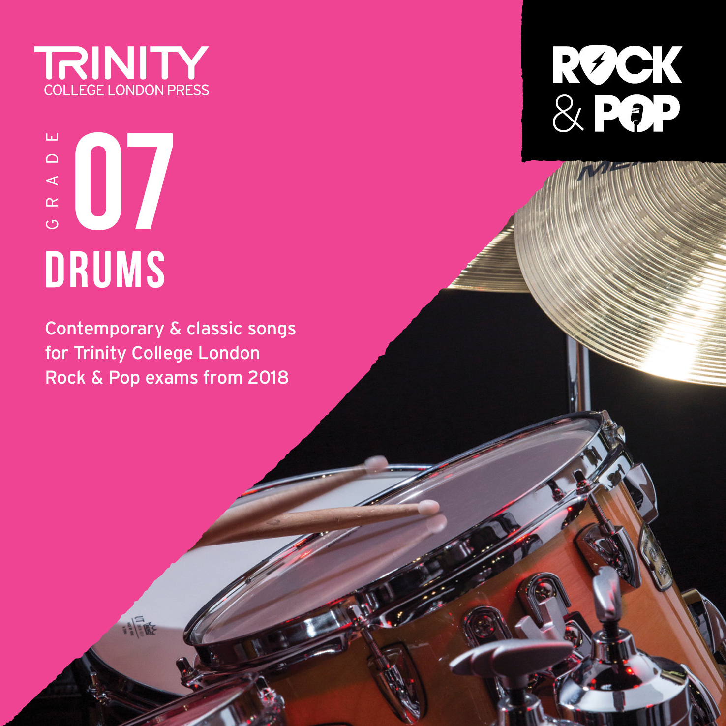 Trinity Rock & Pop 2018 Drums Grade 7 Cd Sheet Music Songbook